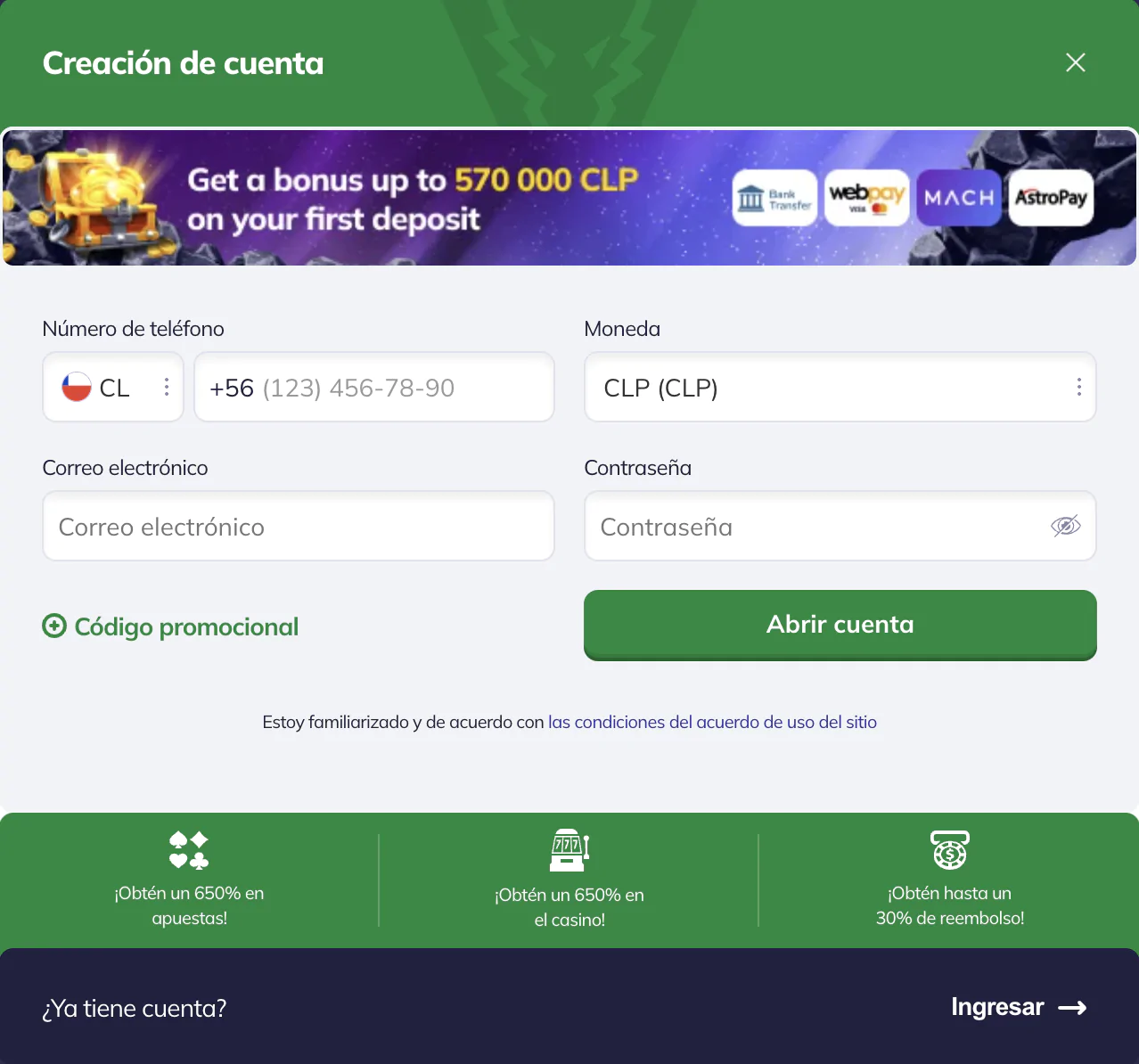 valor-registro registro en Valor